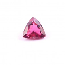 Pink tourmaline 7x7mm trillion faceted cut 1.1cts